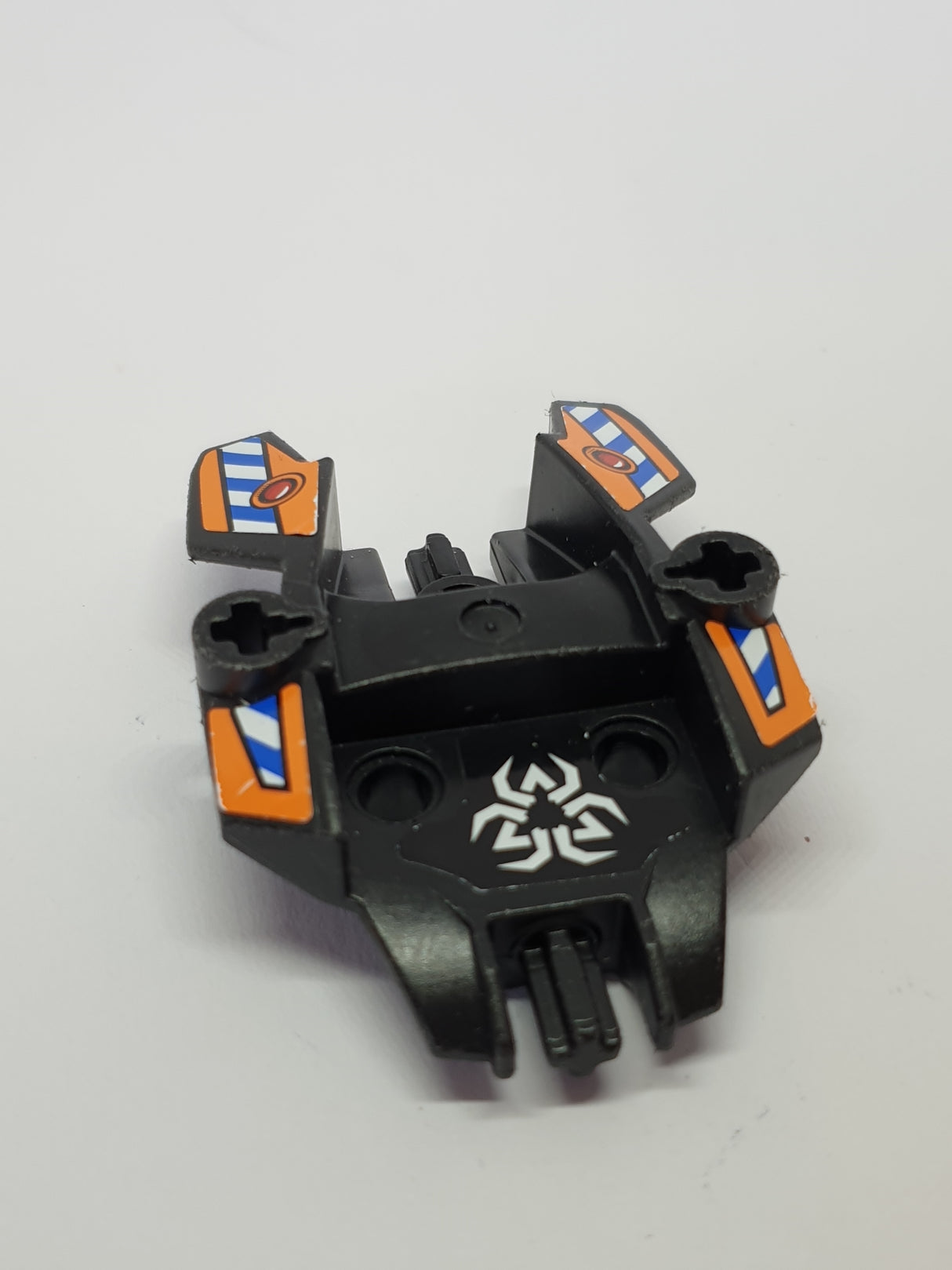 Hero Factory bedruckt Shield Type 1 with Rotor Inverted and Blue and White Danger Stripes on Orange Background Pattern (Stickers) - Set 7162 schwarz black