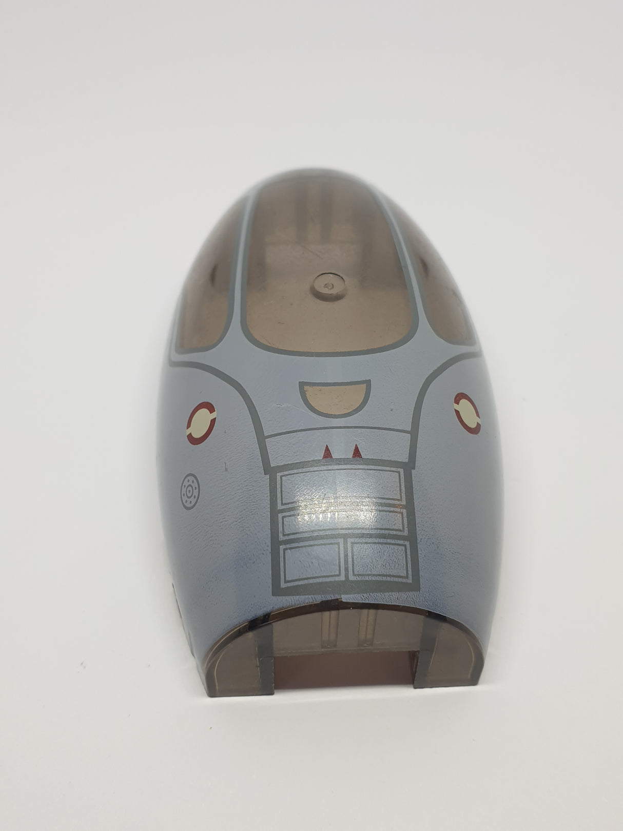10x6x3 Windschutzscheibe bedruckt Square Front Cutout with Light Bluish Gray Jedi Starfighter and Two Red Triangles on Top Pattern transparent schwarz