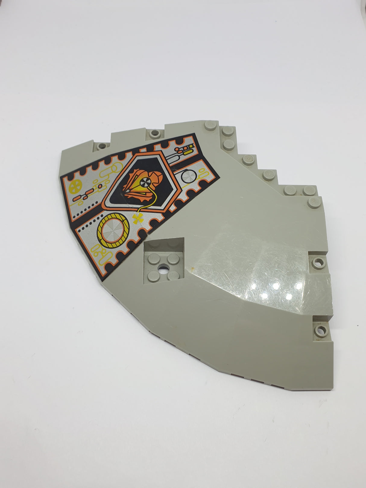 14x14x2 2/3 UFO Paneel bedruckt links, mit Saucer TOP Left althellgrau light gray