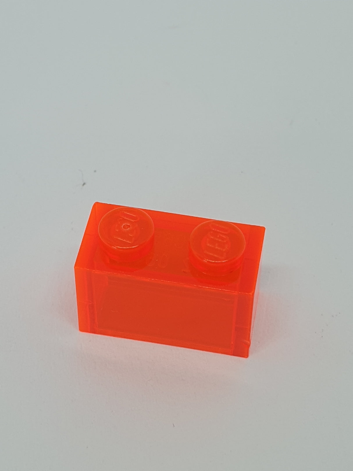1x2 Stein ohne tube transparent neonorange