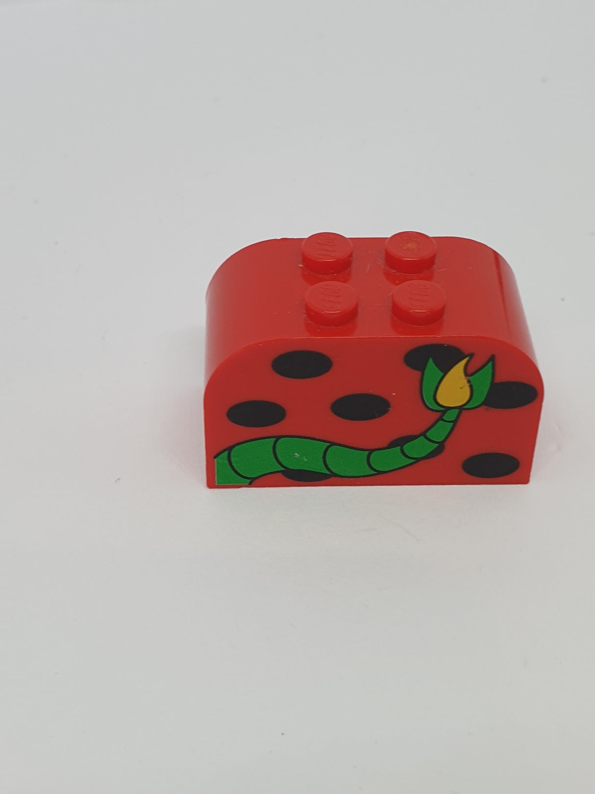 2x4x2 Bogenstein bedruck mit Monster Spots and Tail Pattern rot