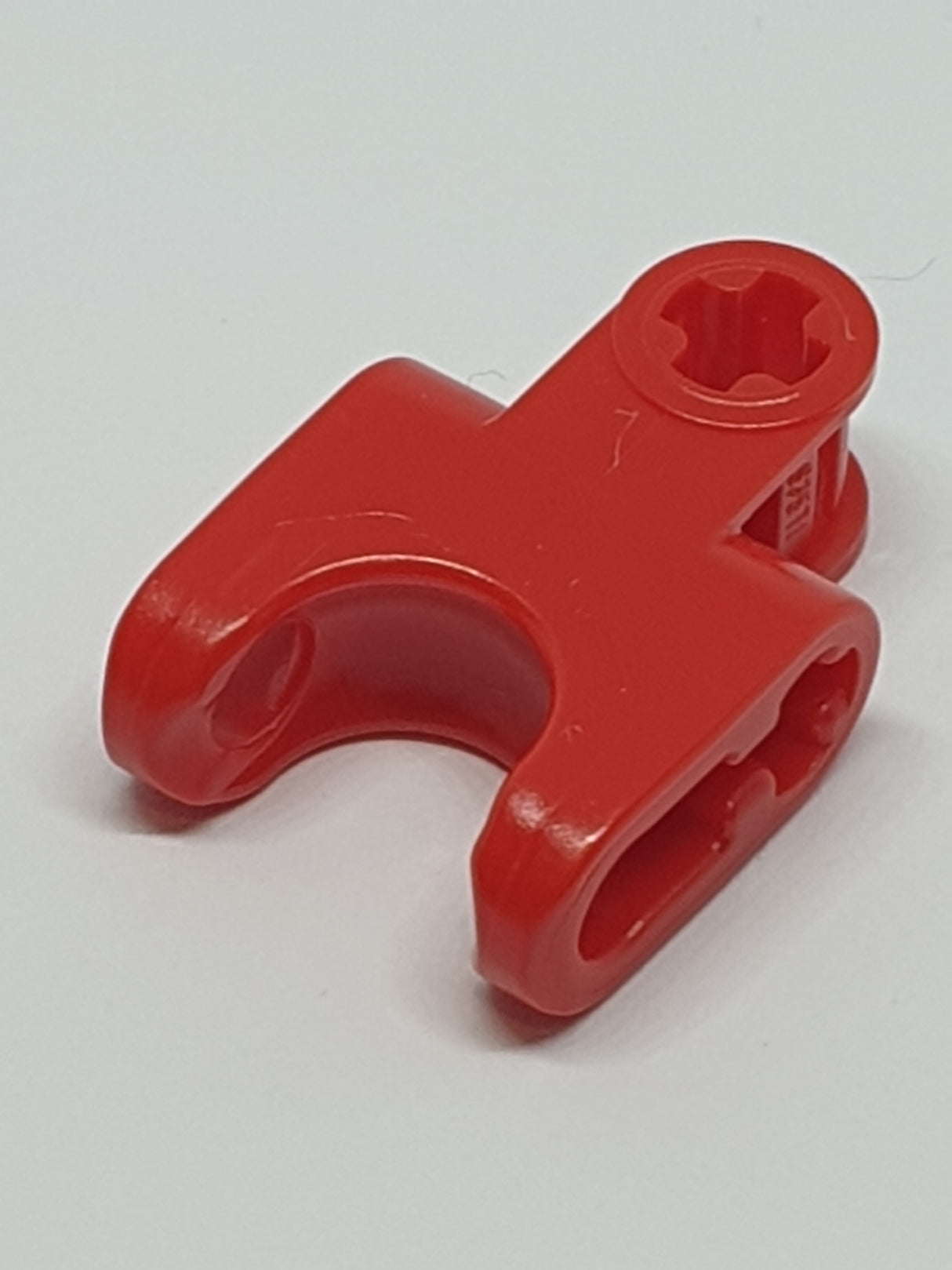 2x3 Technik Kugelgelenk mit Verbinder gerade, offenes Achsloch rot red