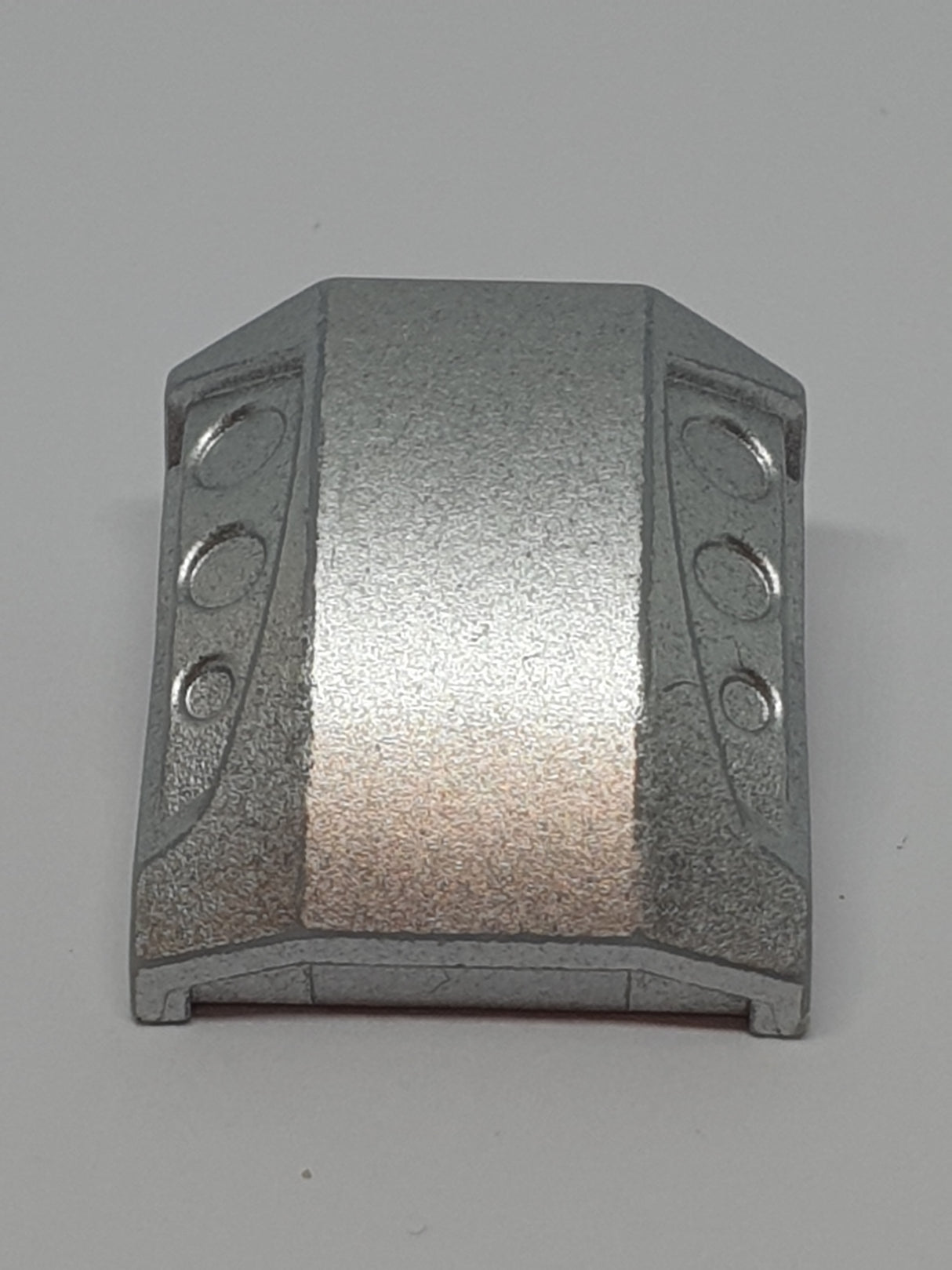 2x2 Dachstein gebogen 3 versenkte Seitenöffnungen metallic silver