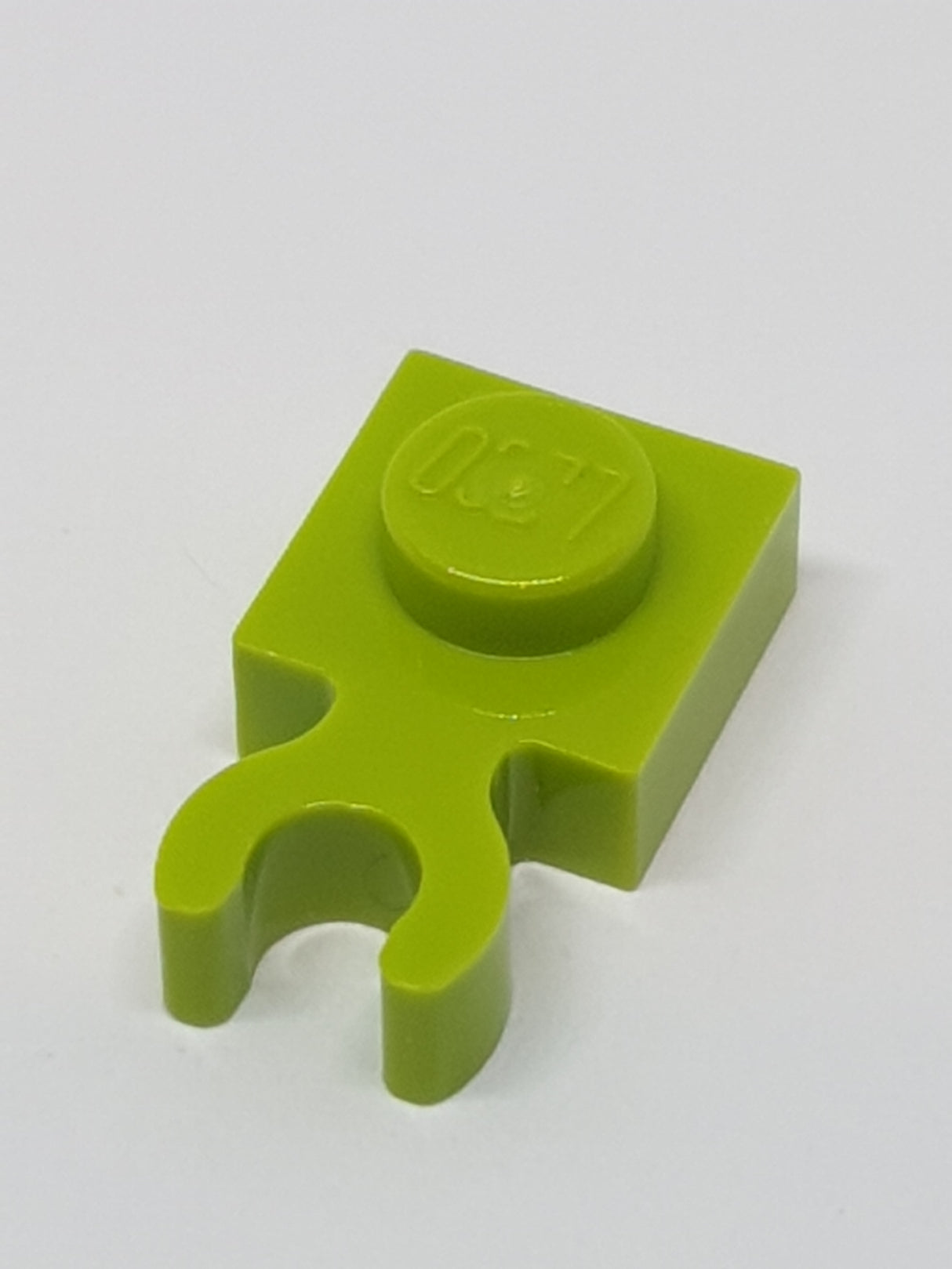 1x1 Platte mit O-Clip dick vertikal lindgrün lime