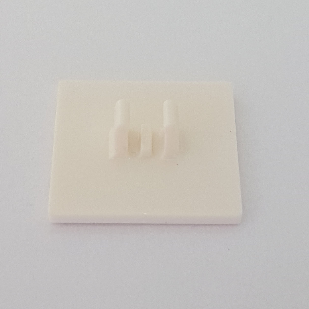 Minifigur Schild Strassenschild viereckig mit Clip weiß white