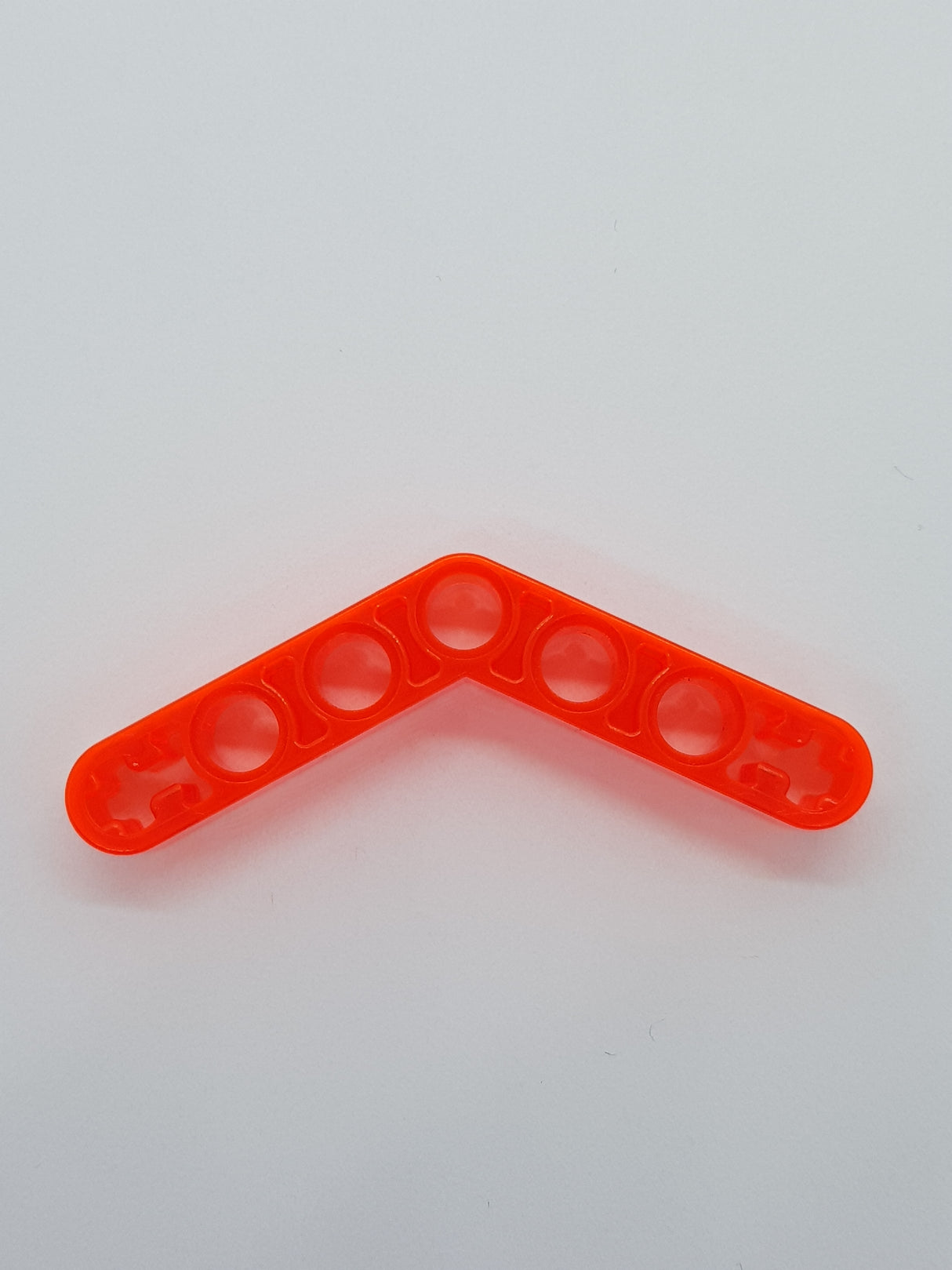 1x7 (4-4) Technik Liftarm gebogen breit transparent neonorange