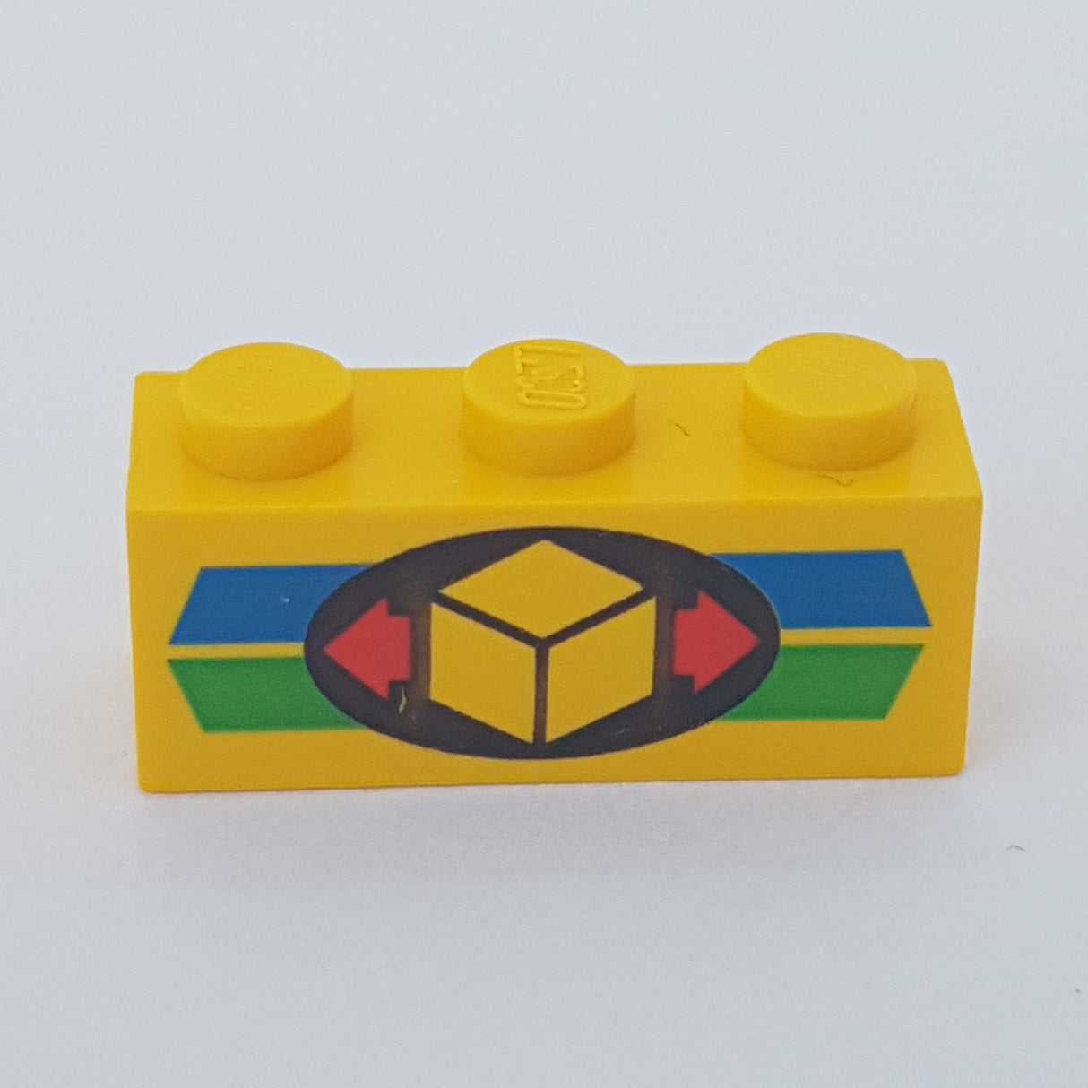 1x3 Stein bedruckt mit Cargo Pattern gelb