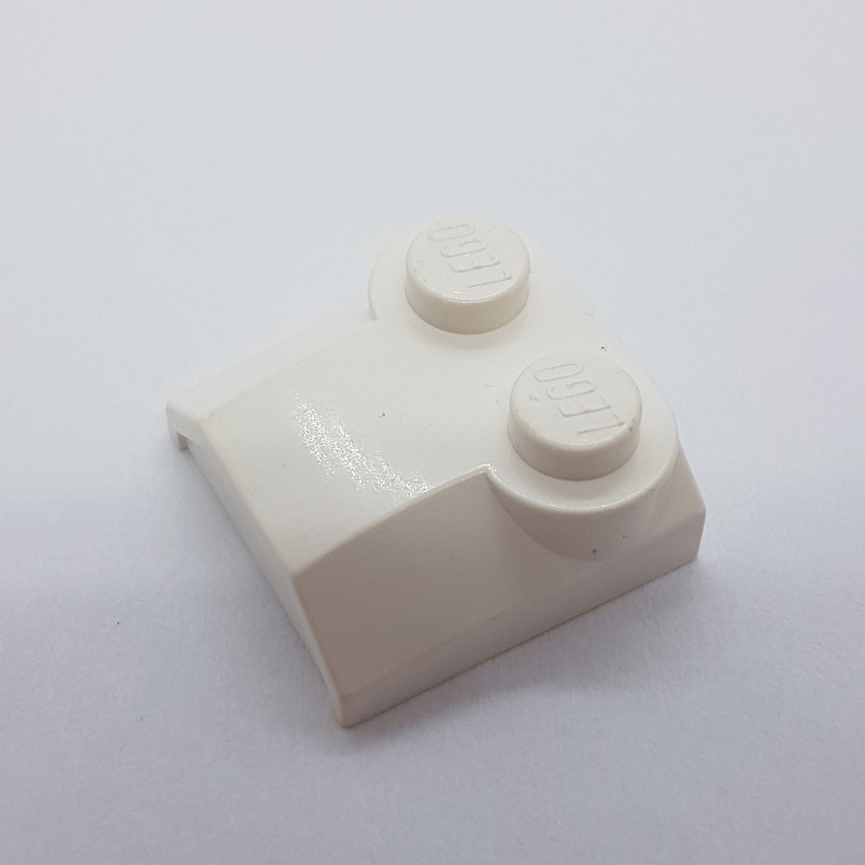 2x2x2/3 modifizierter Stein zwei Noppen gerade weiß white