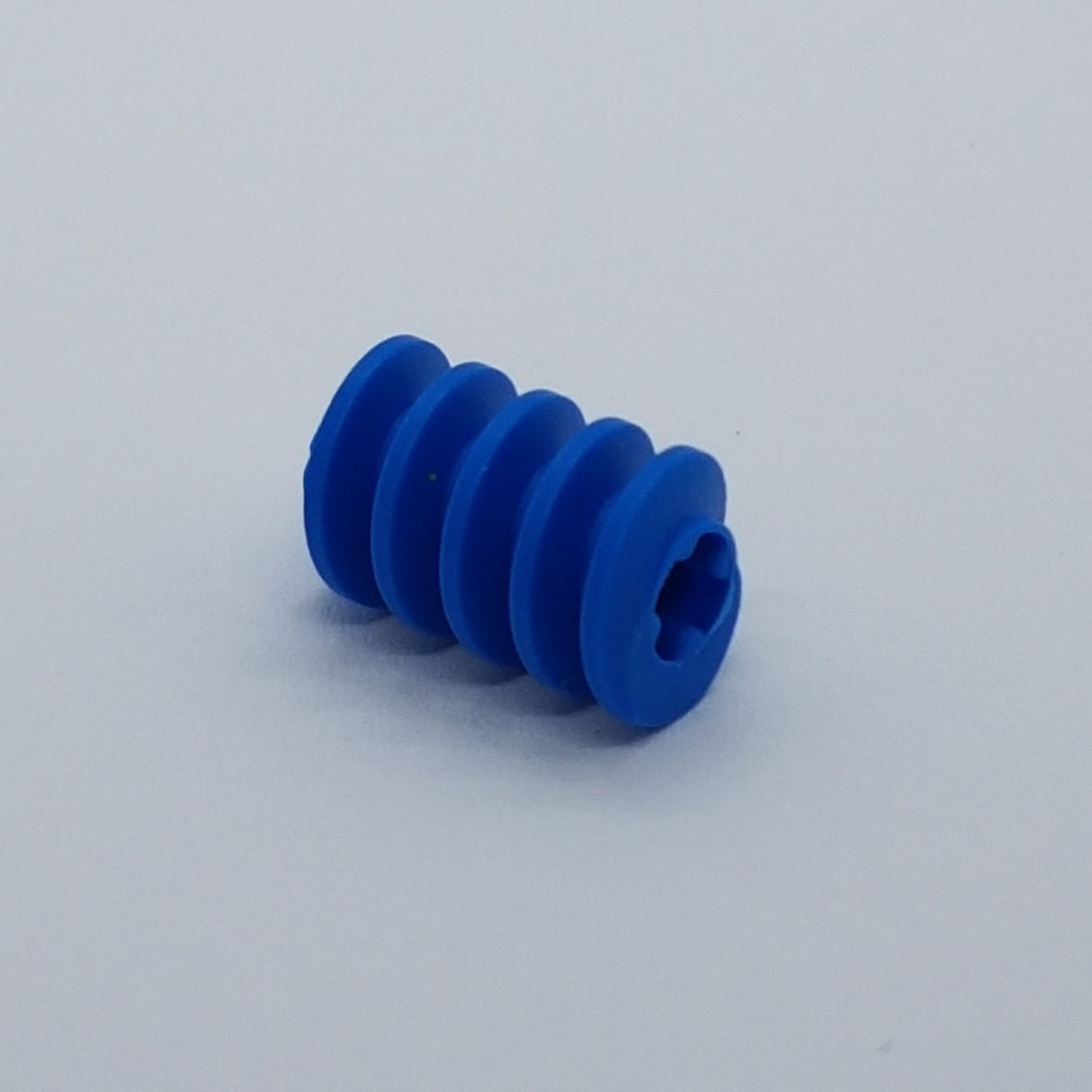 Zahnrad/Gewinde Schnecke mit Kreuzloch blau blue