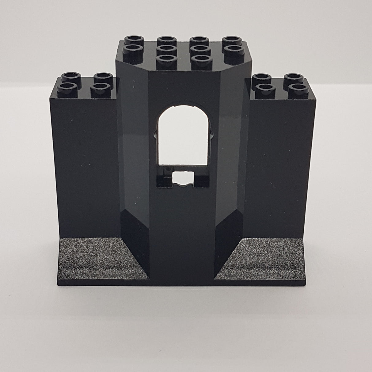 3x8x6 Burgteil Mauerteil mit Fenster ohne Fenstergitter schwarz black