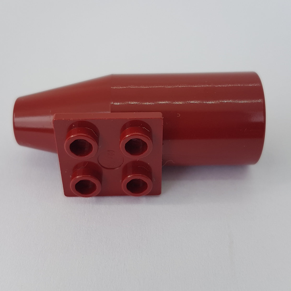 Düse/Triebwerk/Turbine groß, flache glatte obere 2x2 Platte, dunkelrot Dark Red