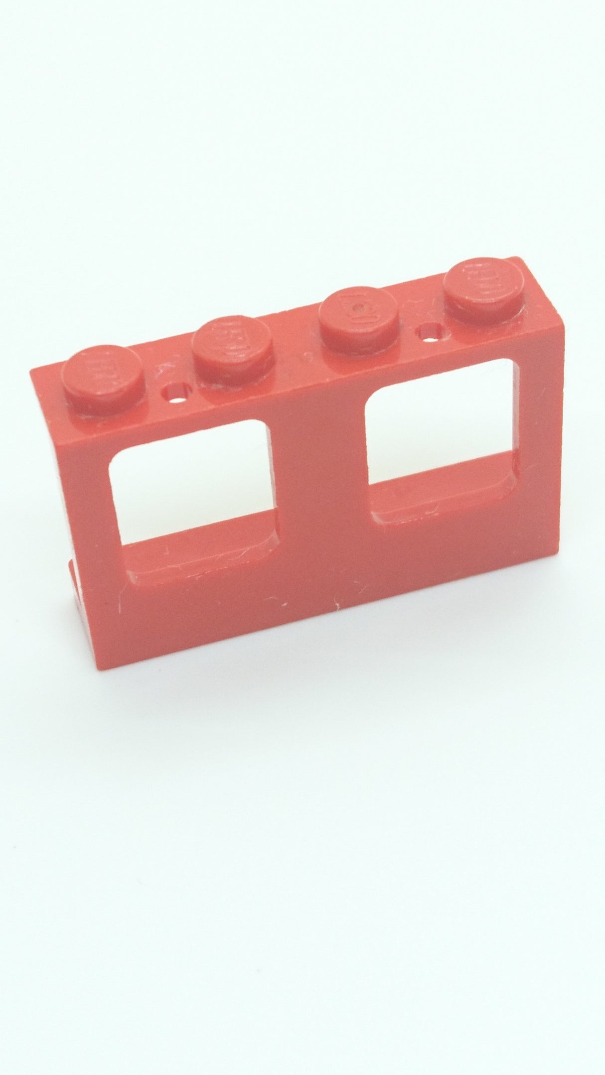 1x4x2 Flugzeugfenster doppelt classic (2 Löcher) rot