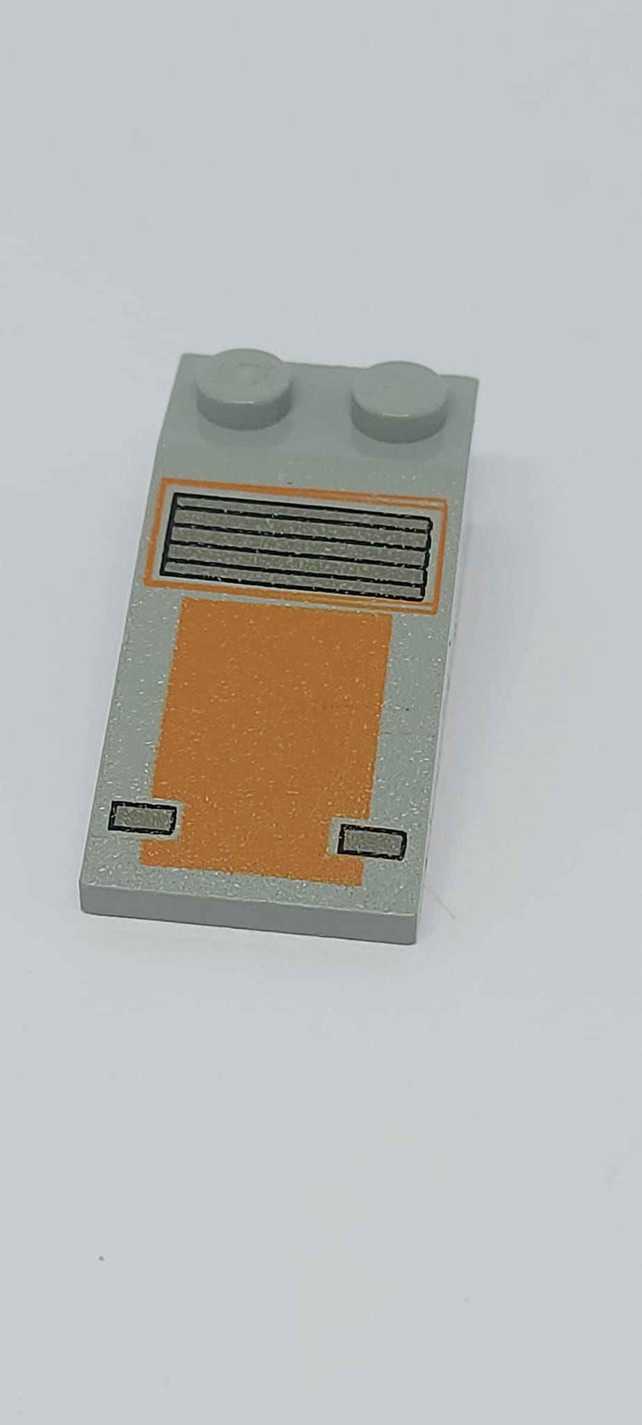 2x4x1 Dachstein 18° bedruckt with SW Snowspeeder Nose Pattern althellgrau light gray