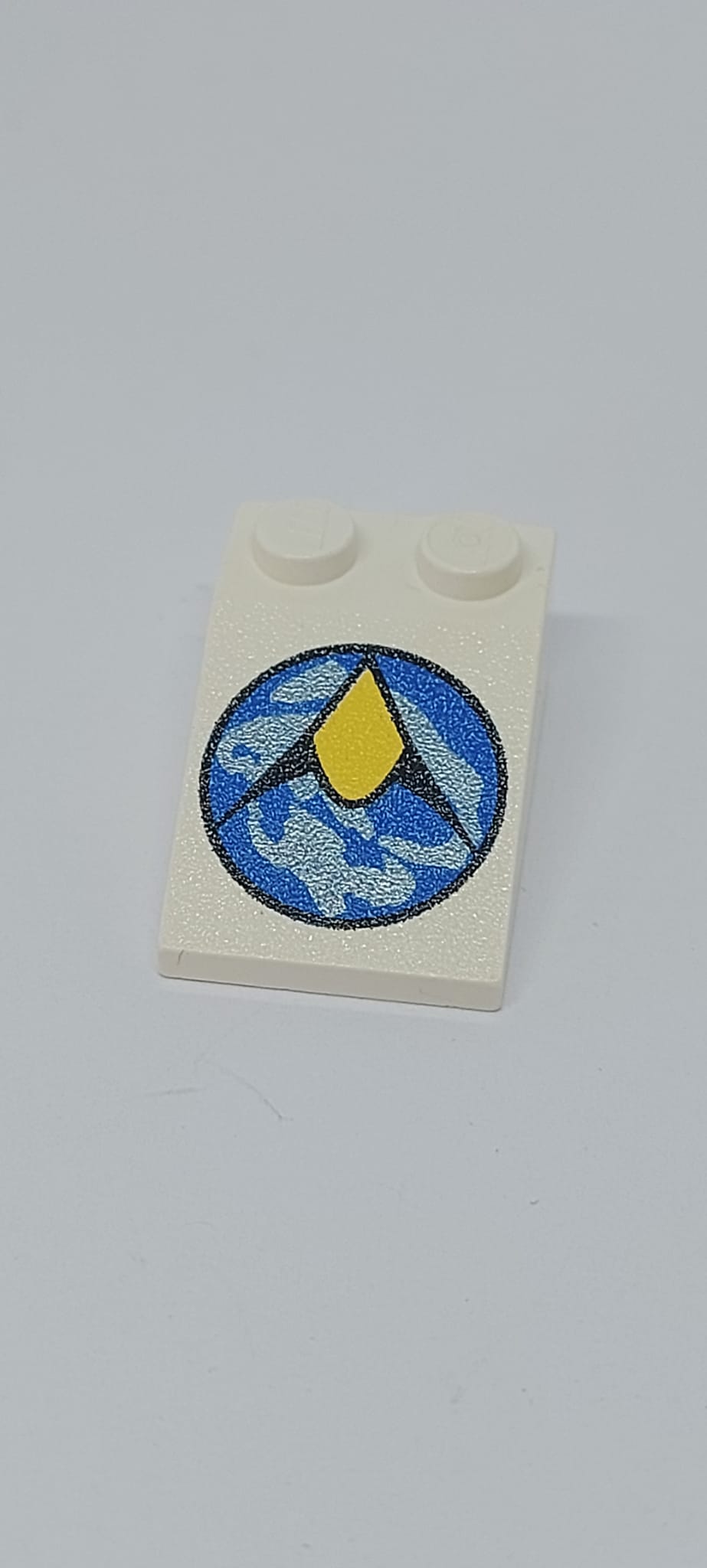 2x3 Dachstein 25° bedruckt with Exploriens Logo Pattern weiß white