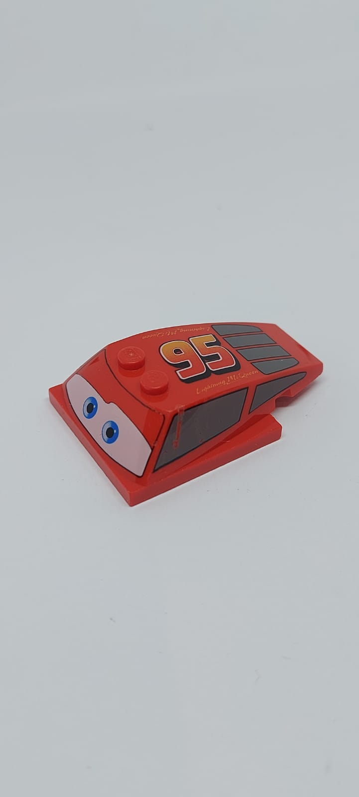 6x4x1 1/3 Windschutzscheibe Keil mit 4x4 Unterseite bedruckt with Blue Eyes, Windows and Large '95' Pattern rot