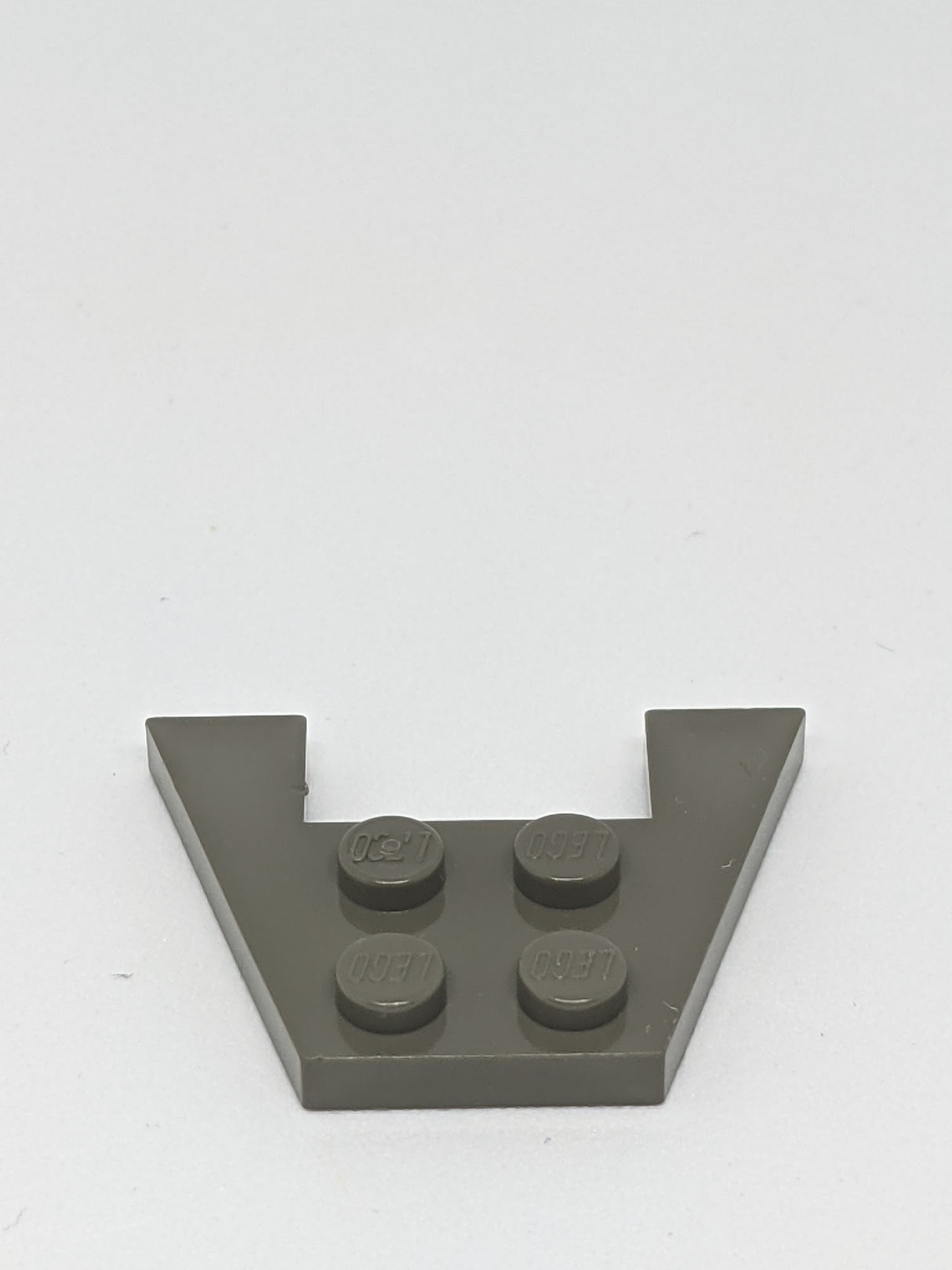 3x4 Keilplatte ohne Noppenkerben altdunkelgrau dark gray