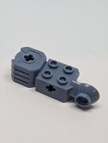 2x2 Technik Stein modifiziert mit Achsloch, Rotation Joint Ball Half (Vertical Side), Vertical Axle Hole End (Fist), sandblau sand blue