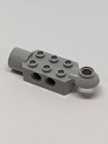 2x3 Technik Stein modifiziert mit Pinloch, Drehgelenkkugel halb (horizontale Oberseite), Drehgelenkpfanne neuhellgrau light bluish grayy