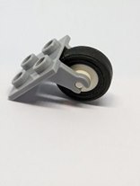 2x2 Flugzeug Radhalter mit Rad und Felge weiß, neuhellgrau light bluish gray