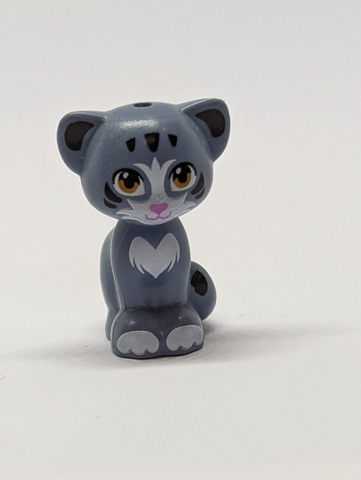 Katze, Friends / Elves, sitzend mit nougat Augen, schwarz black und weiss bedruckt (Chico) , sandblau sand blue