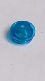 NEU 1x2 Platte rund transparent dunkelblau (blau)