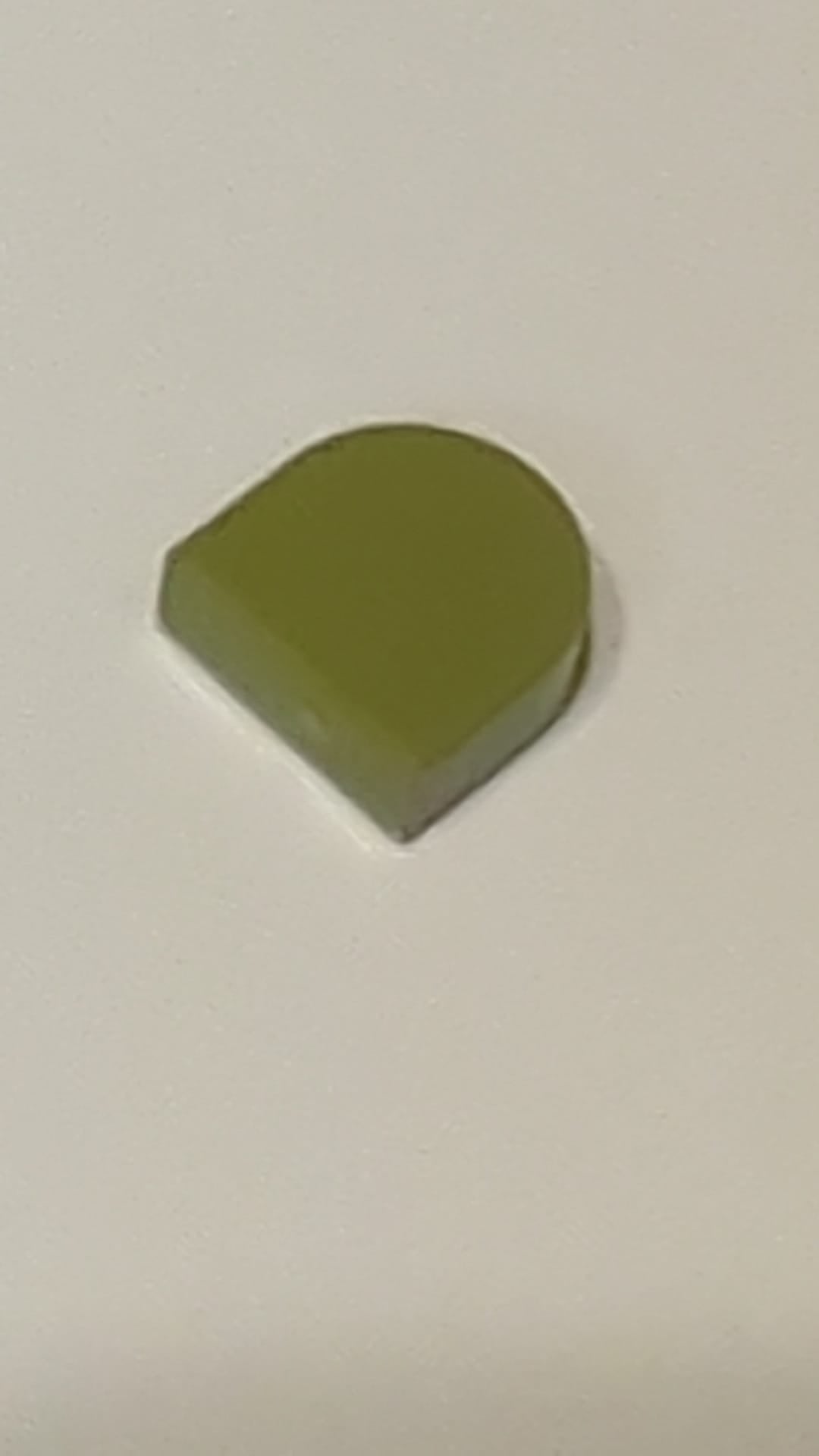 NEU 1 x 1 Fliese, rund, Halbkreis, verlängert olivgrün