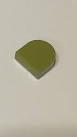 NEU 1 x 1 Fliese, rund, Halbkreis, verlängert olivgrün