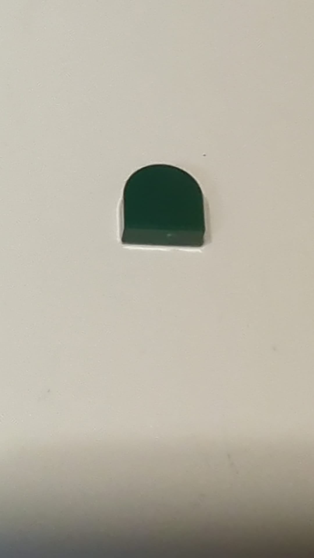 NEU 1 x 1 Fliese, rund Halbkreis, verlängert dunkelgrün