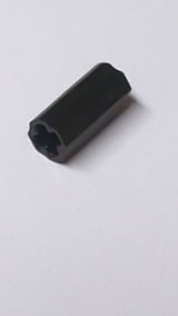NEU Technic, Achsverbinder 2L (glatt, mit Kreuzloch + Ausrichtung) schwarz