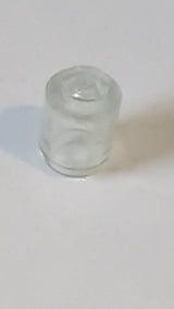 1x1 Stein rund - Massiver Noppenstein, Unterkante transparent weiß