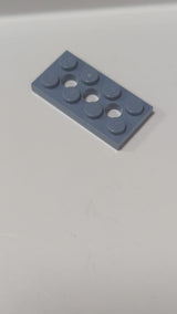 2x4 Technik Platte mit 3 Löchern sandblau