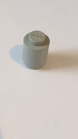1x1 Stein rund - Massiver Noppenstein, Unterkante althellgrau
