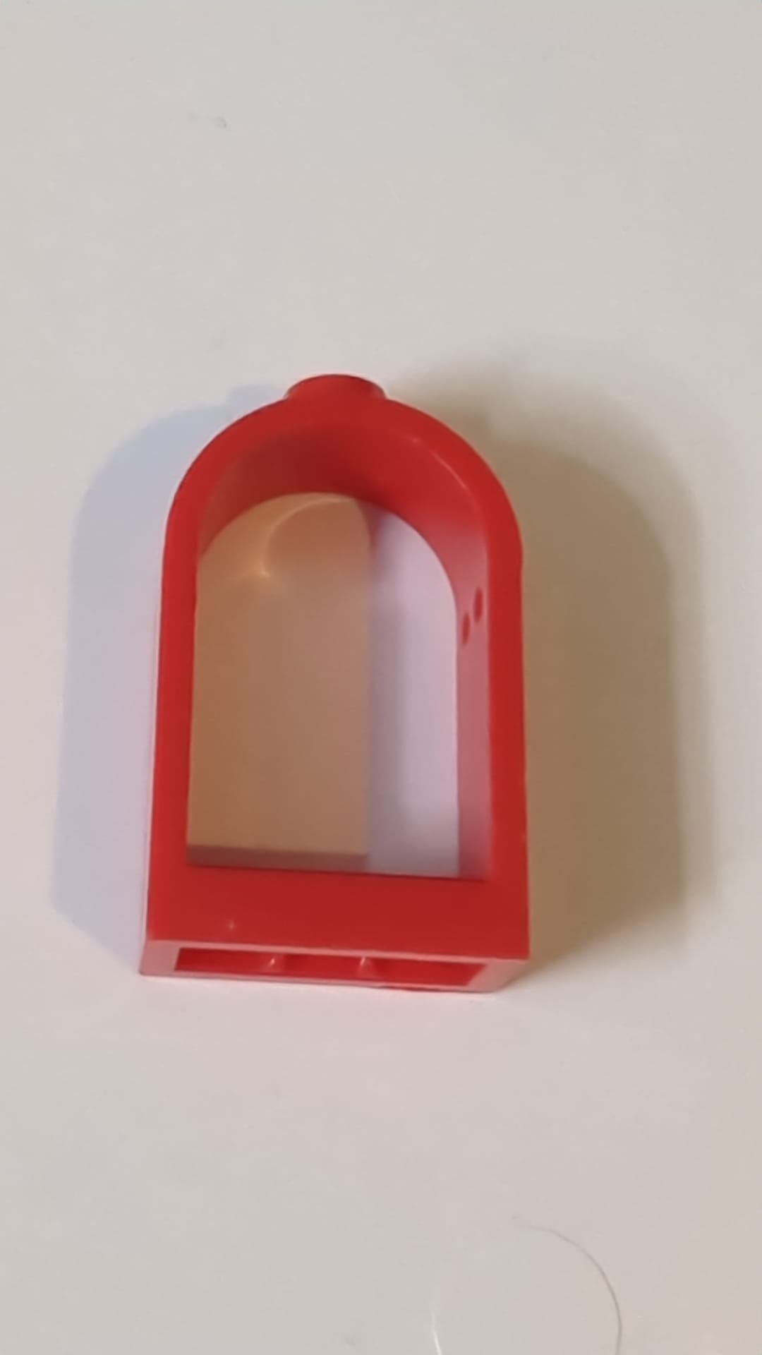 1x2x2 2/3 Fenster mit abgerundeter Oberseite rot