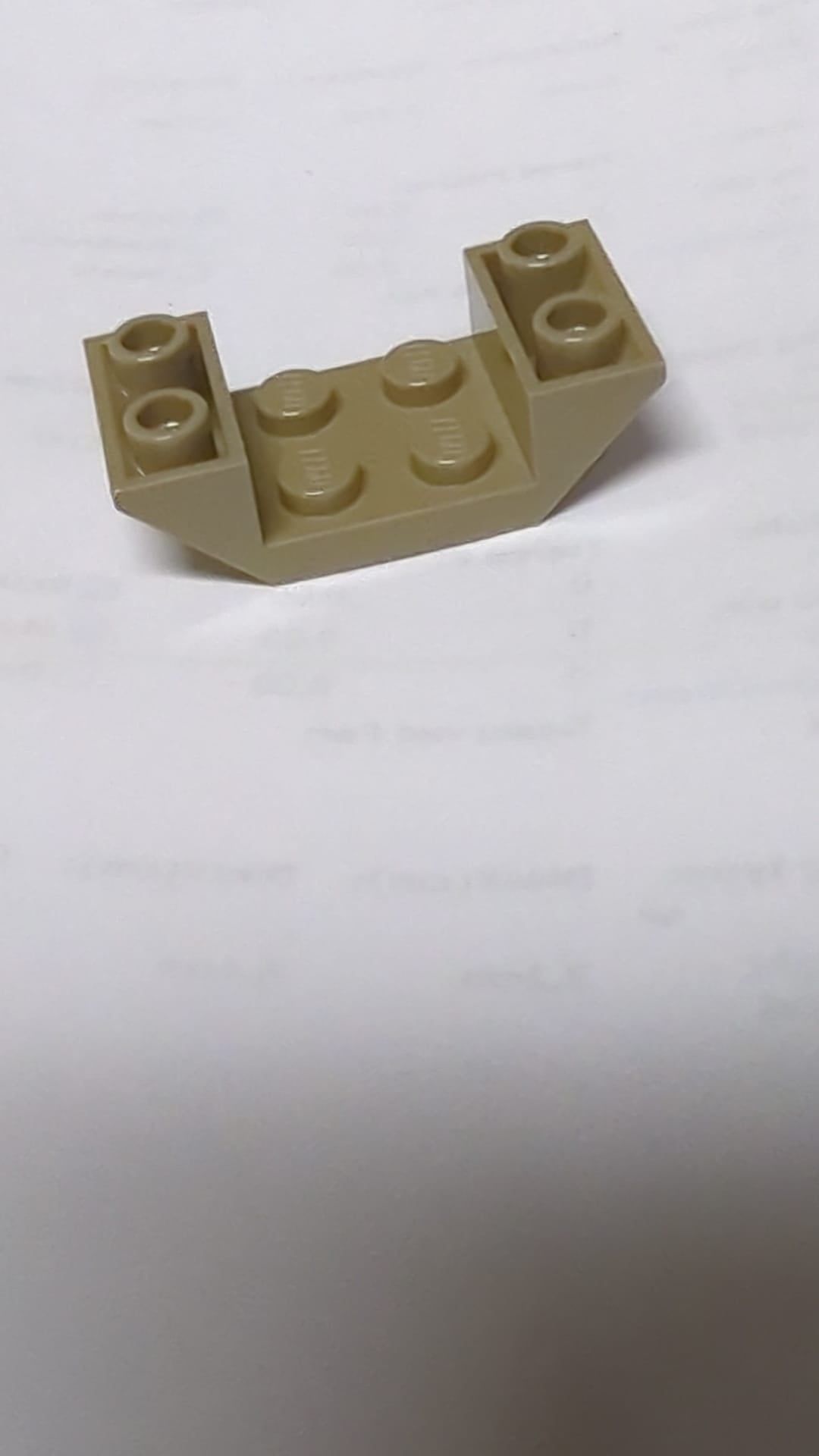 NEU Schrägstein doppelt invert 45 4 x 2 mit 2 x 2 Ausschnitt dunkelbeige