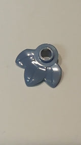 NEU 1 x 1 Pflanzenelement, rund mit 3-lagigen Blättern sandblau