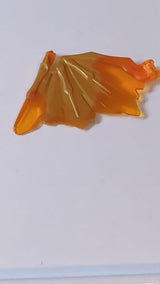 9x6 Drachenflügel mit marmoriertem Perlgoldmuster transparent orange