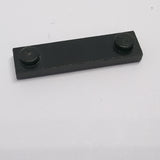 NEU Platte, Modifiziert 1 x 4 mit 2 Noppen mit Rille schwarz