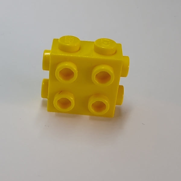 1x2x1 2/3 modifizierter Stein mit Noppen auf drei Seiten gelb yellow