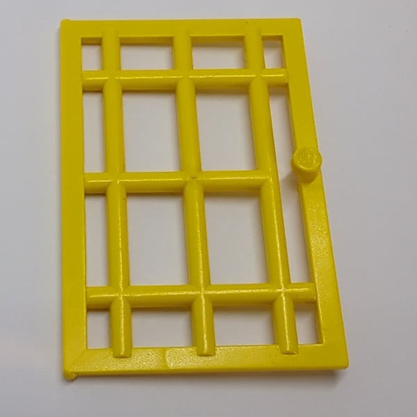 1x6x7 Gittertür / Gitterfenster / Gefängnistür mit Stangen gelb yellow