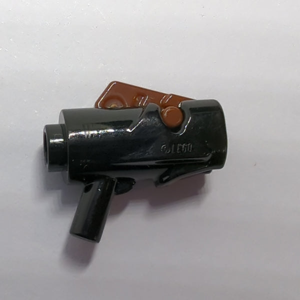 Minifig, Waffe Weapon Gun, Mini Blaster mit Trigger neubraun, schwarz black