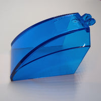 6x4x4 Windschutzscheibe gebogen mit 2 Fingern transparent dunkelblau trans dark blue