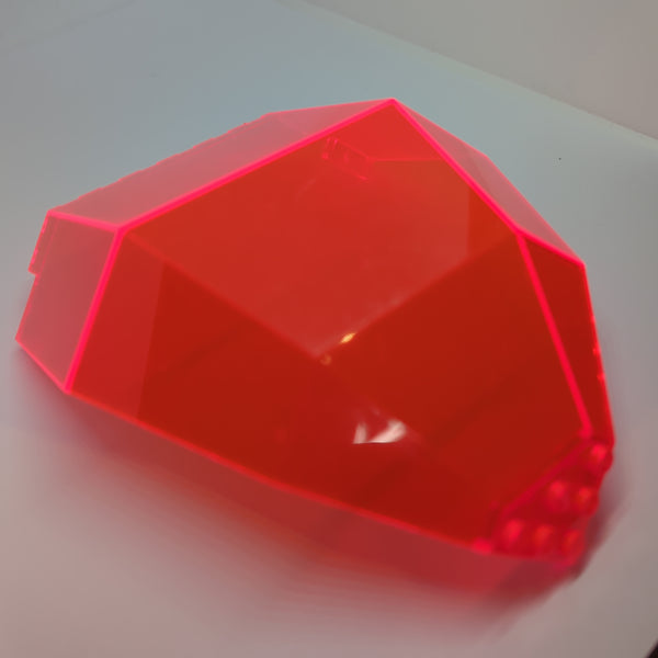 10x10x12 Dome Kuppel Paneel transparent neonorange trans neon orange
