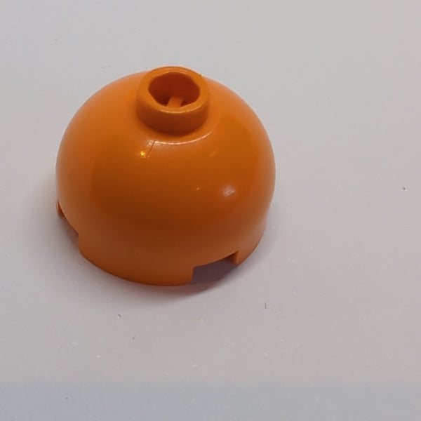 2x2 Rundstein Kuppel Oberteil mit geblockter Noppe, ohne Achshalter orange orange