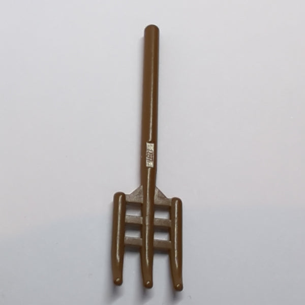 Utensil Minifigur Mistgabel Hartplastik Typ 1 altbraun brown