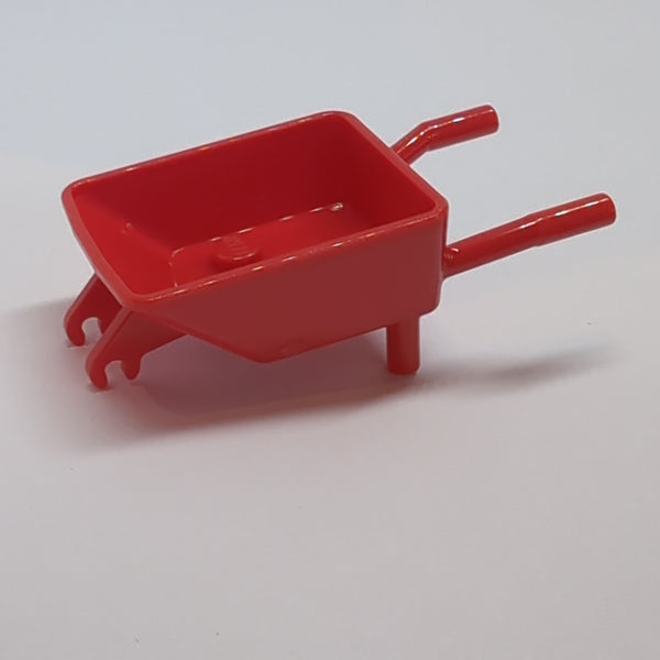 Utensil Minifigur Schubkarre ohne Räder/Reifen rot red