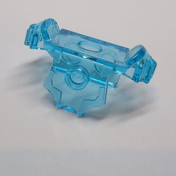 Utensil Minifigur Rüstung Schulterpolster gestachelt Ninjago Front Noppe und zwei Back Noppen transparent hellblau trans light blue