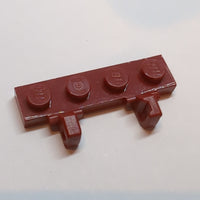 1x4 modifizierte Platte mit 2 Fingern an der Seite dunkelrot dark red