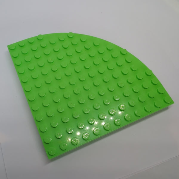 12x12 Eckstein / Eckplatte mit Bogen hell medium grün medium green