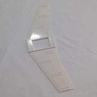 20x56 Flügelplatte mit 6x10 Ausschnitt ohne Löcher weiß white