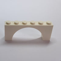 1x6x2 Bogenstein, ohne Querstrebe/ Support weiß white